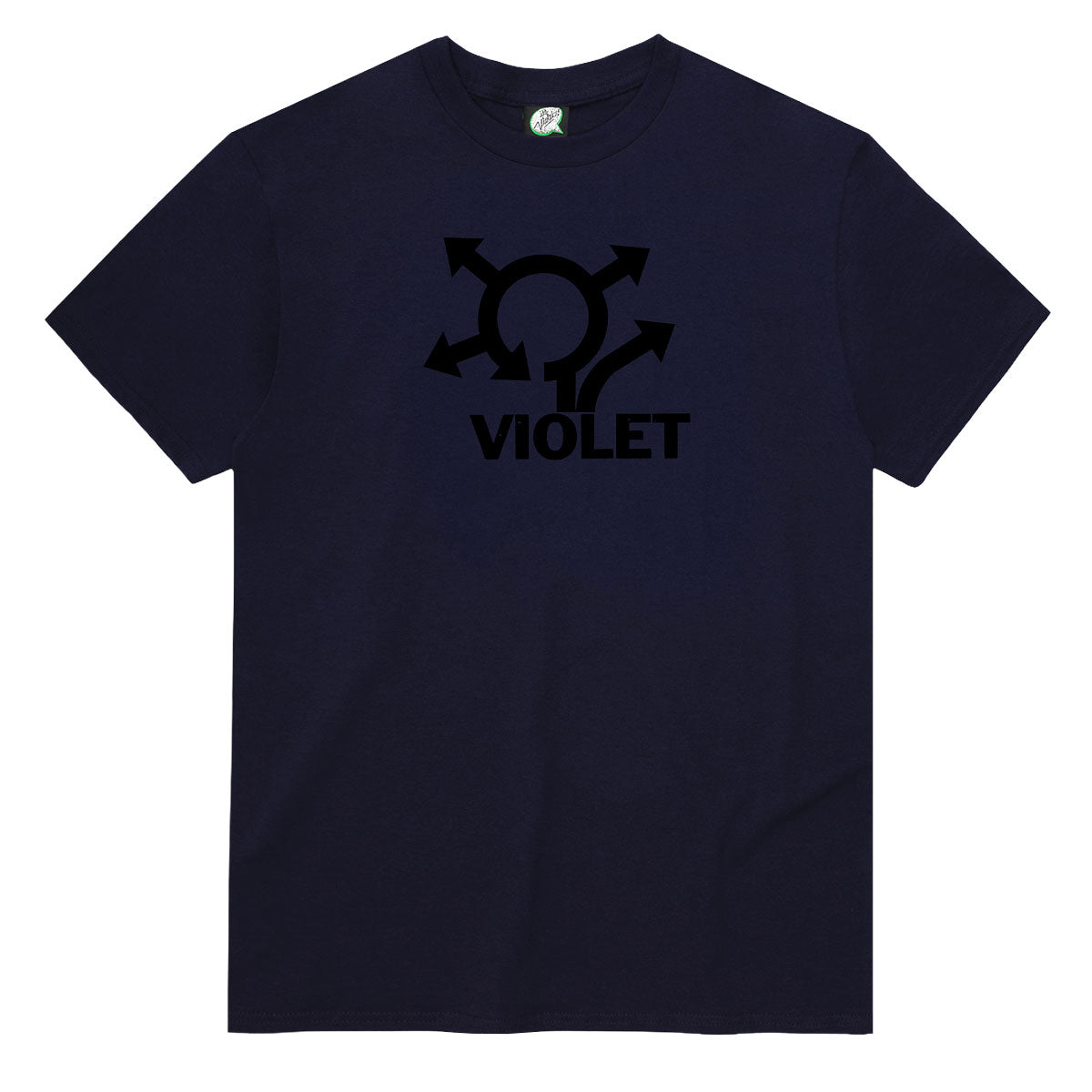 Violet Where Do You Think You're Going? T-Shirt - Navy image 1