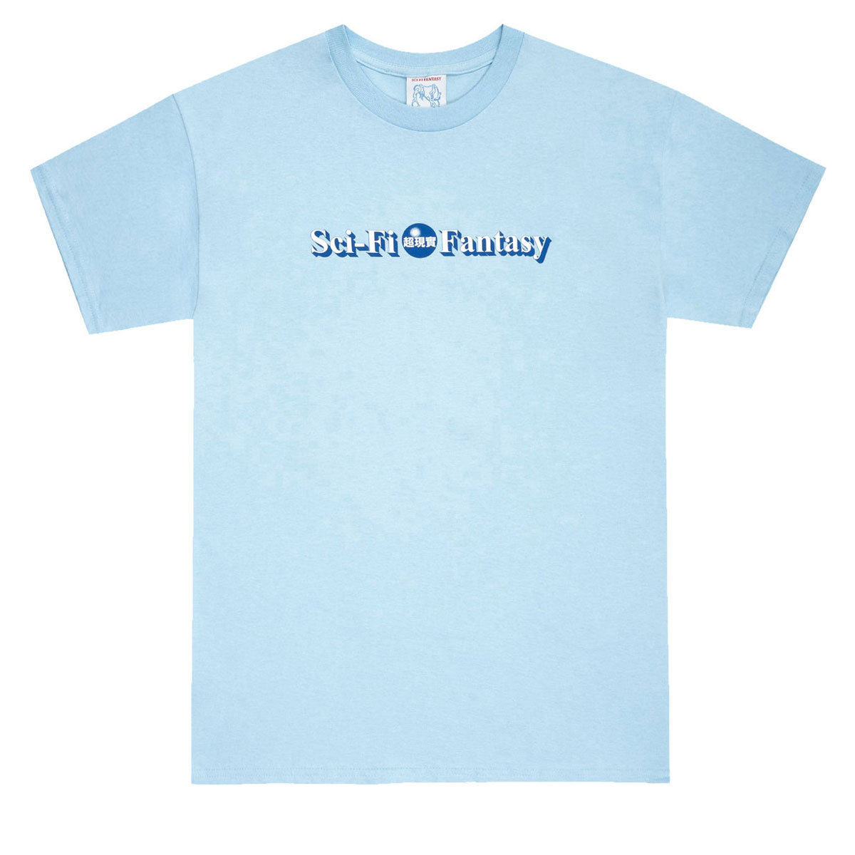 Sci-Fi Fantasy Desk Logo T-Shirt - Powder Blue image 1