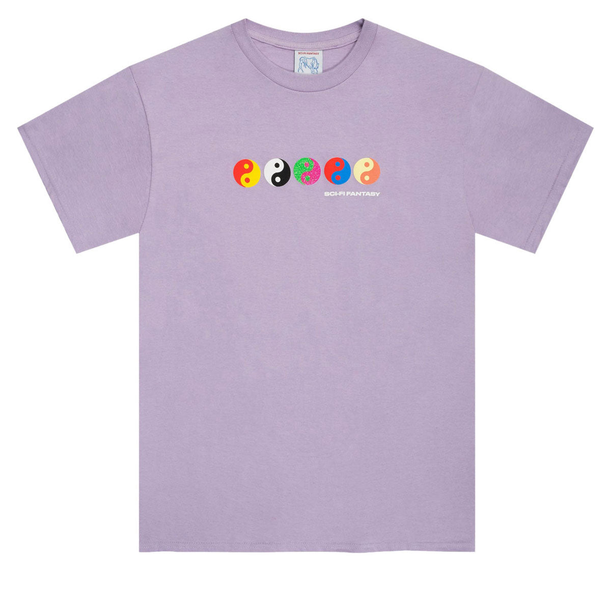 Sci-Fi Fantasy Yin Yang T-Shirt - Lilac image 1