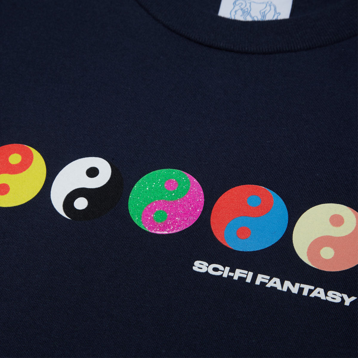 Sci-Fi Fantasy Yin Yang T-Shirt - Dark Navy image 3