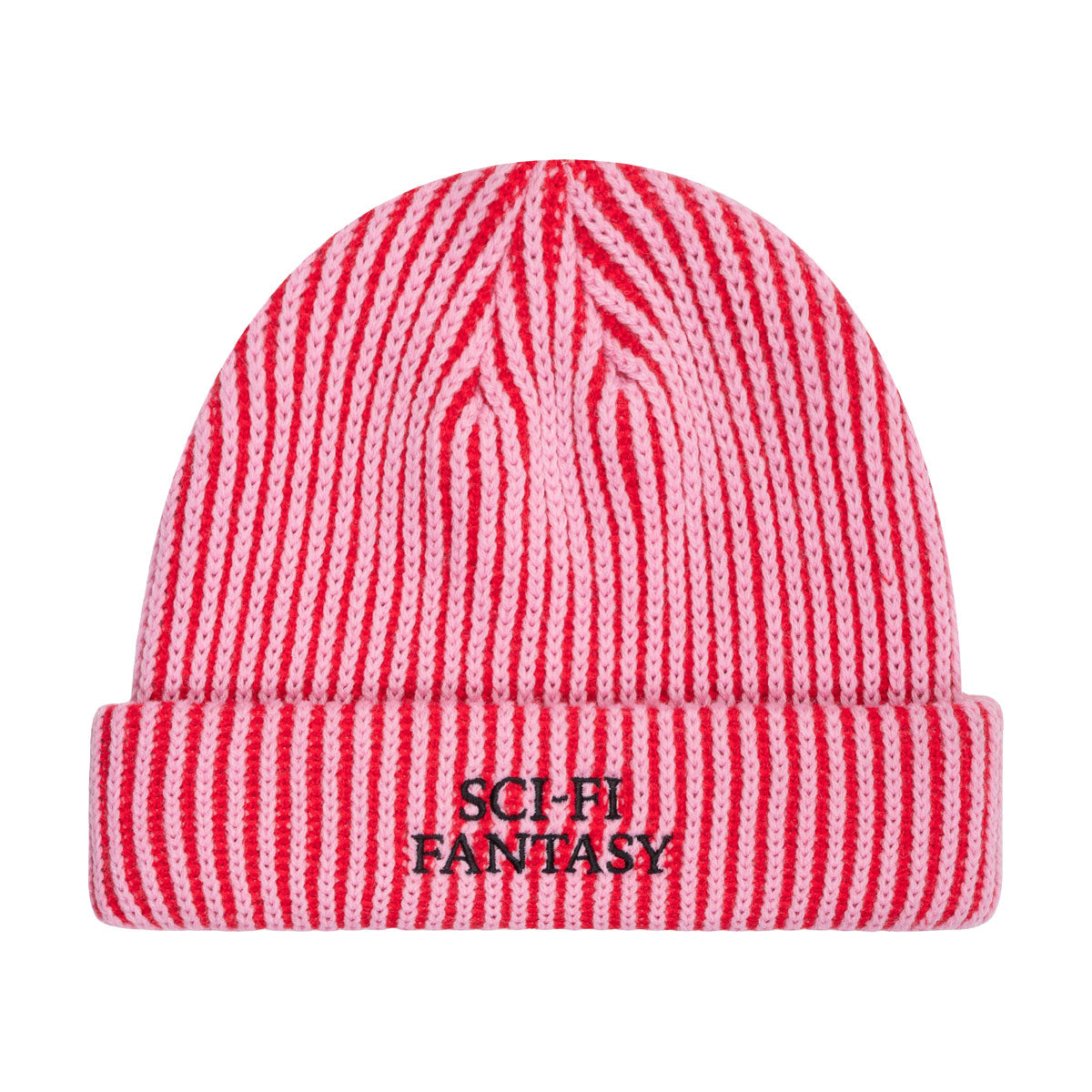 Sci-Fi Fantasy Logo Beanie - Pink/Dark Red image 1