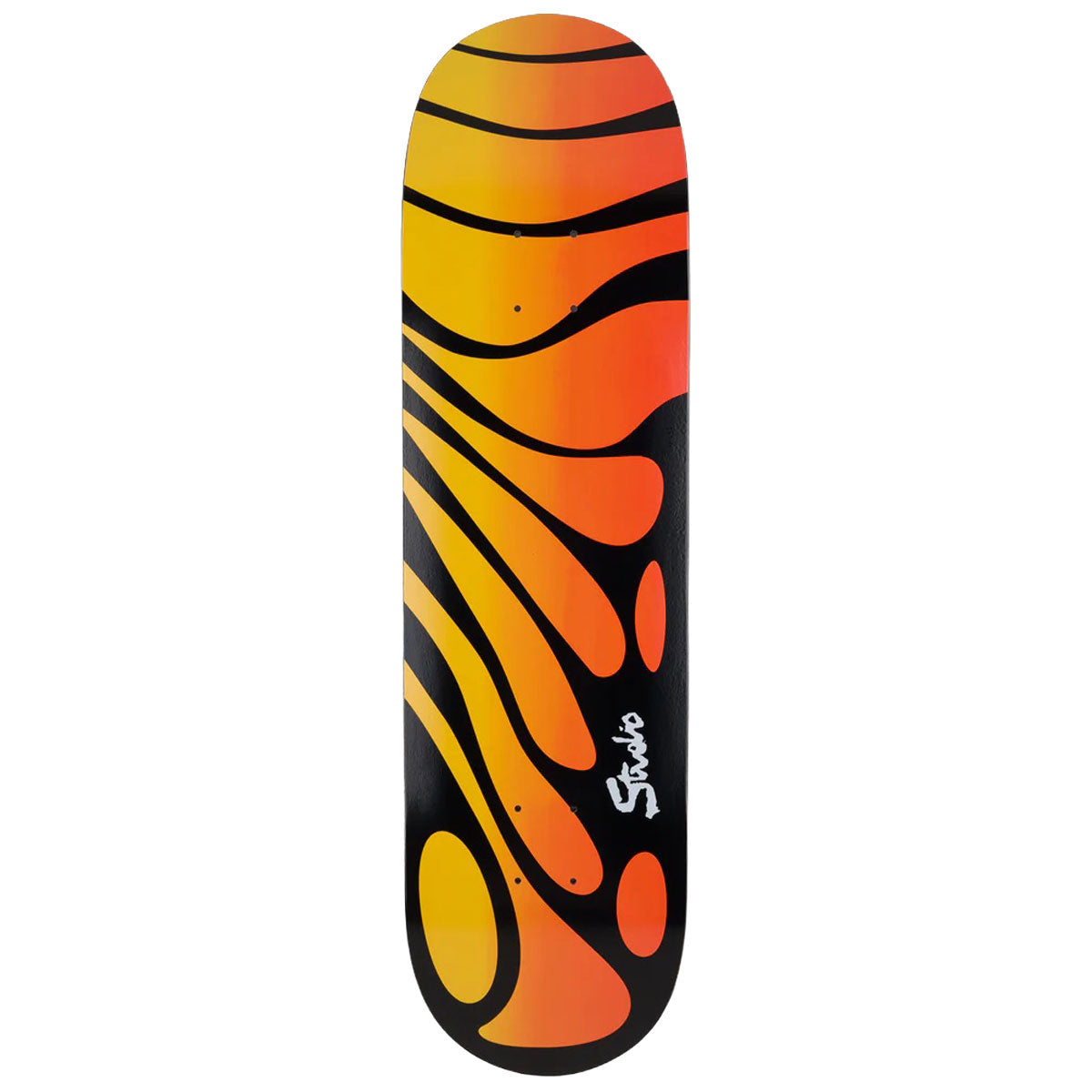 Studio Organic Plus Skateboard Deck - Black/Orange Fade - 8.125