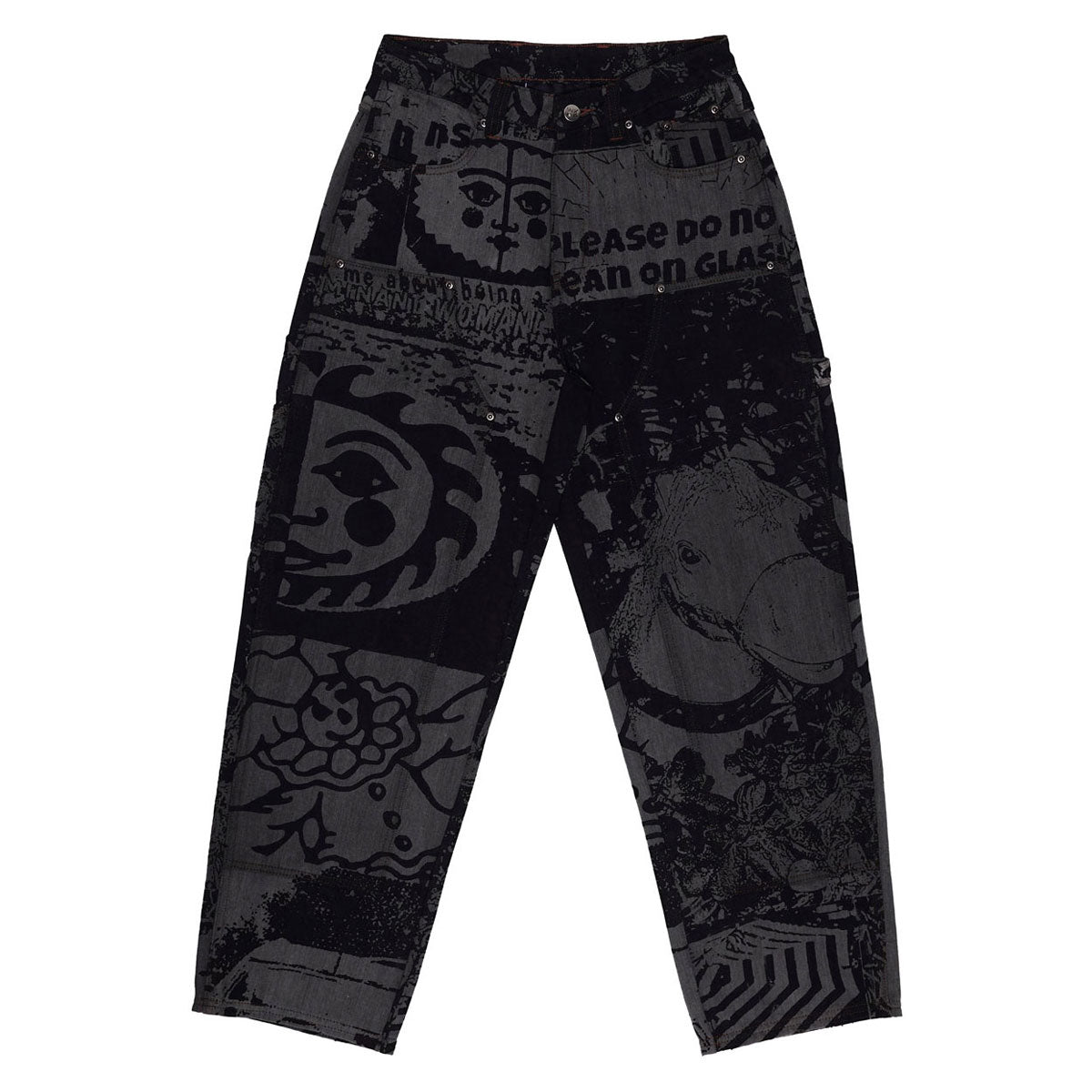 WKND Damn Near Carpenters Jeans - Black Horses image 1