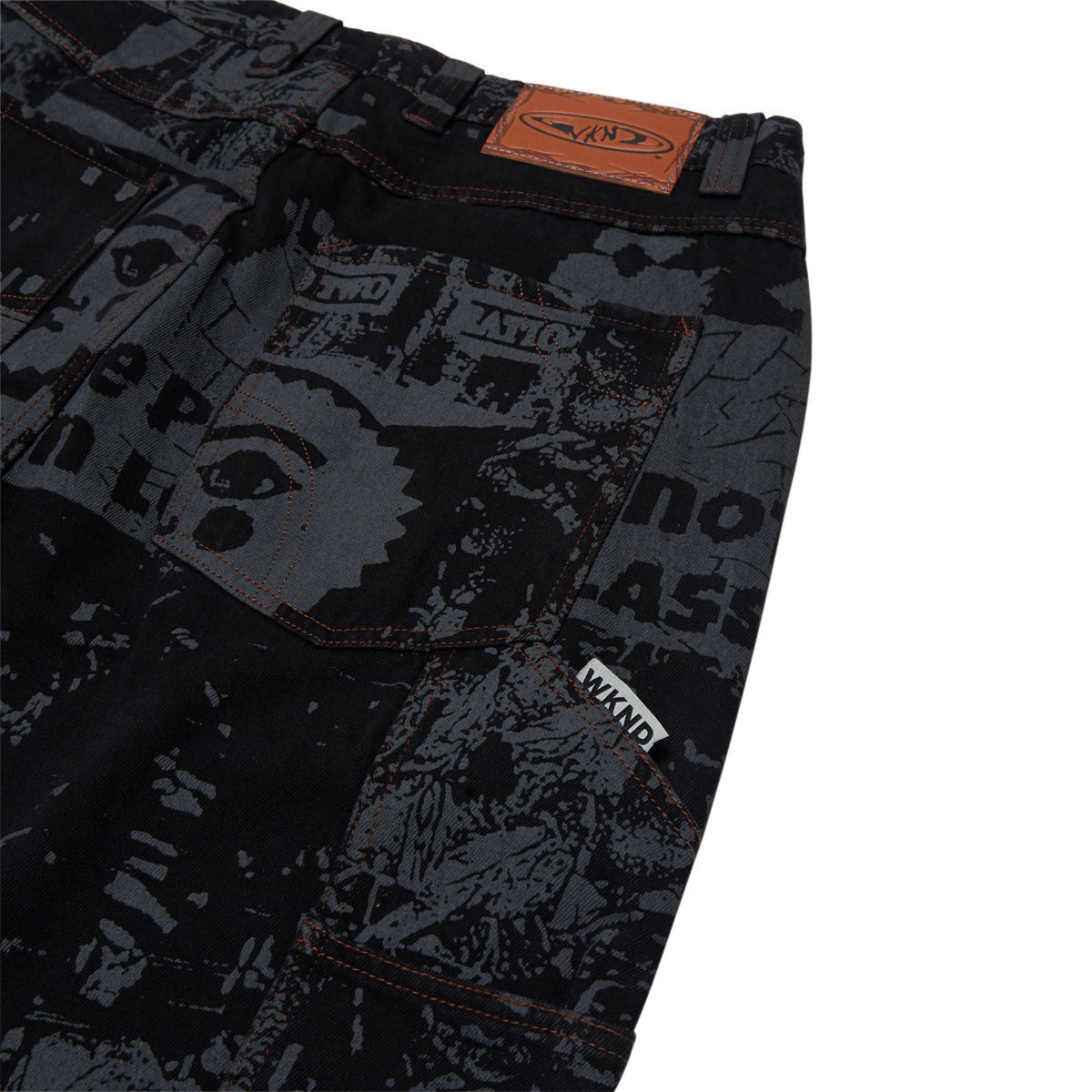 WKND Damn Near Carpenters Jeans - Black Horses image 4