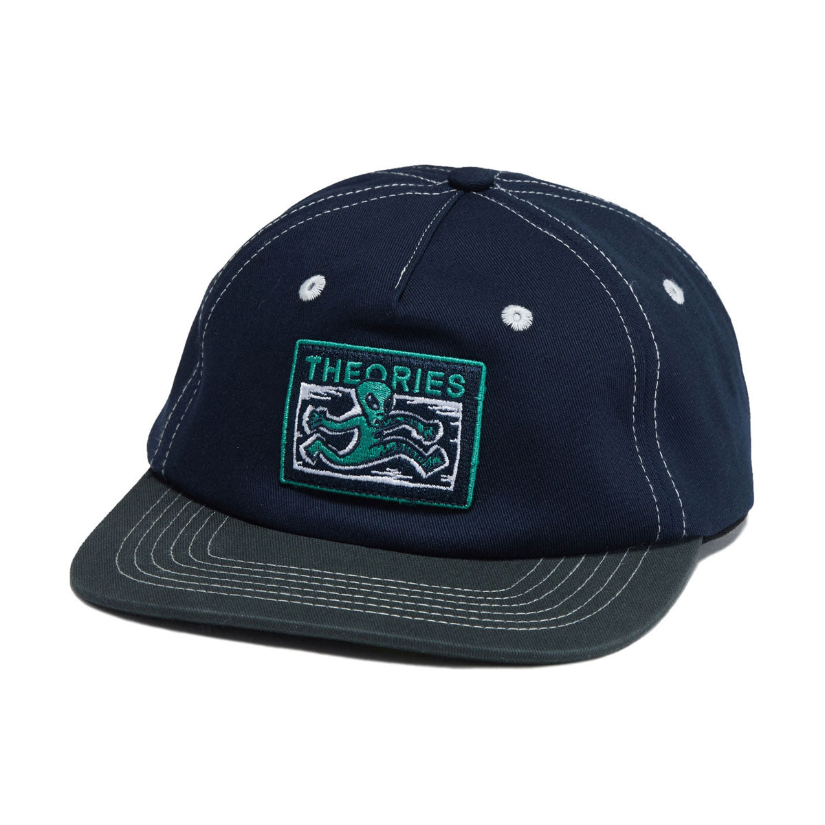 Theories Enigma Patch Snapback Hat - Navy/Green image 1