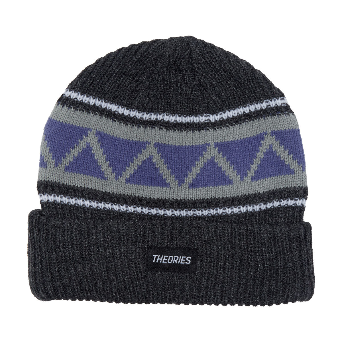 Theories Peaks Beanie - Charcoal/Lavendar image 1