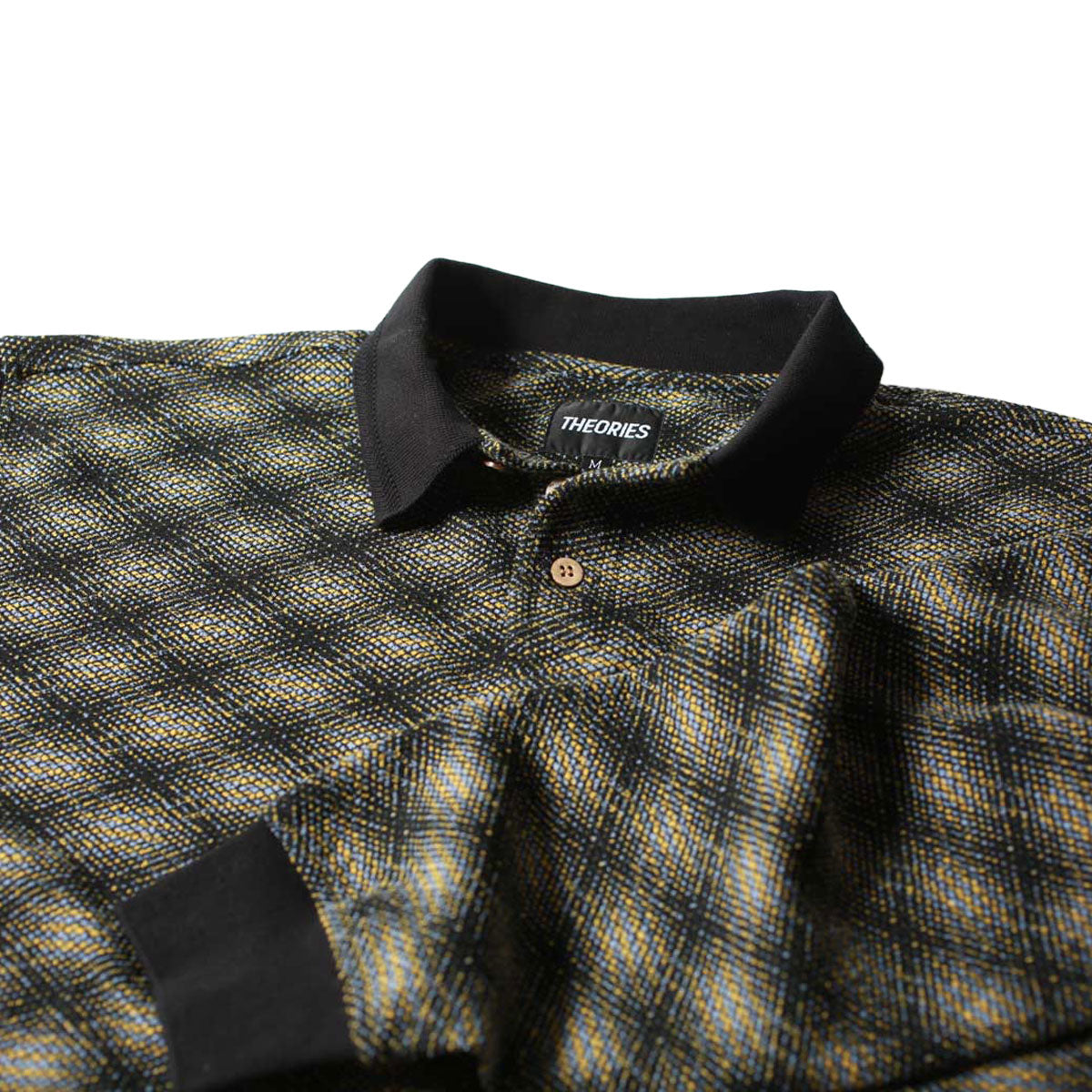 Theories E.S.P. Long Sleeve Polo Shirt - Black And Lilac image 3