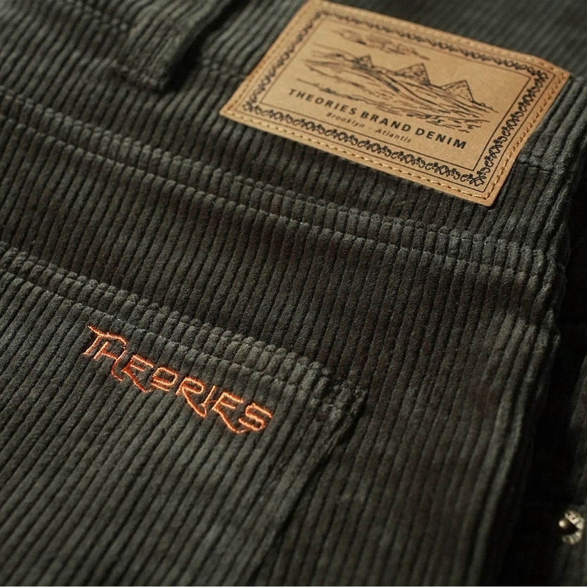 Theories Pavillion Wide Wale Corduroy Pants - Moss image 4