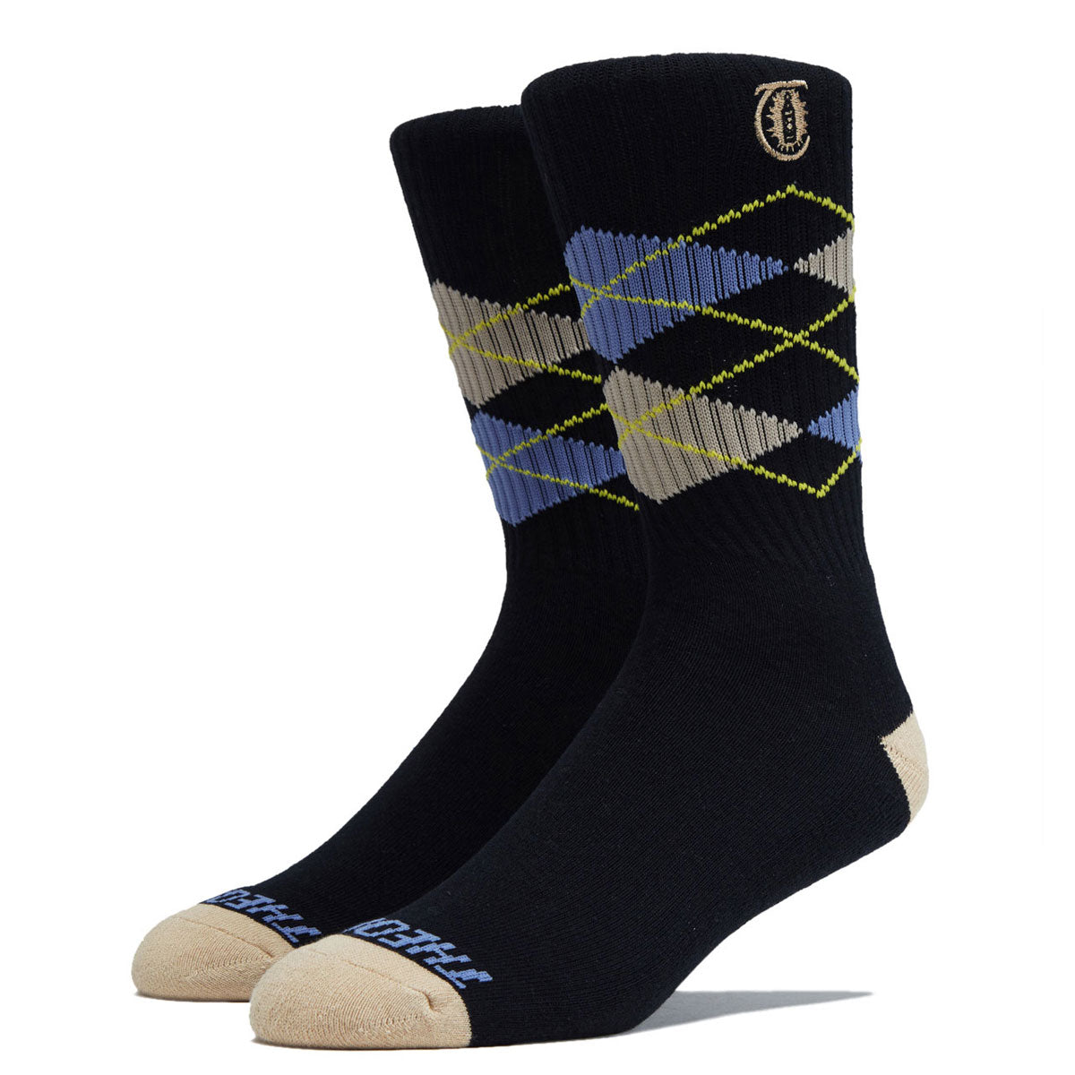 Theories Argyle Socks - Black And Lavendar image 1