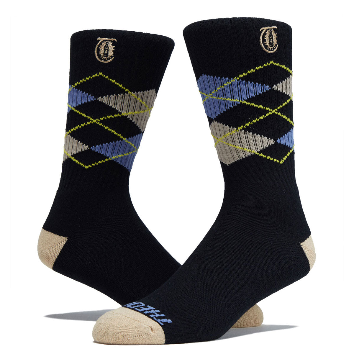 Theories Argyle Socks - Black And Lavendar image 2