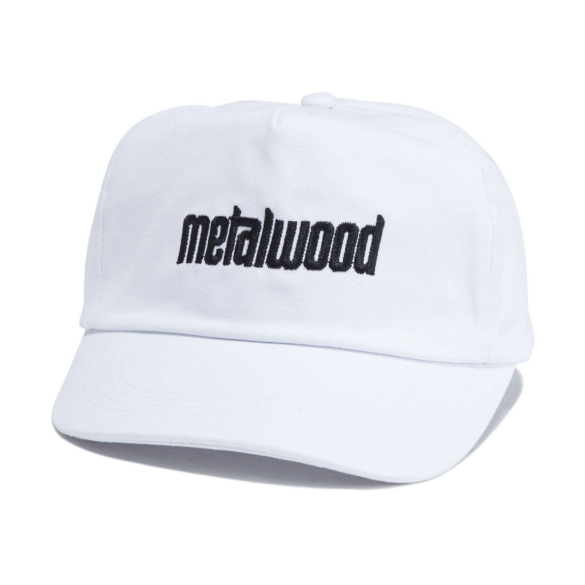 Metalwood Metal Logo 5 Panel Hat - White image 1