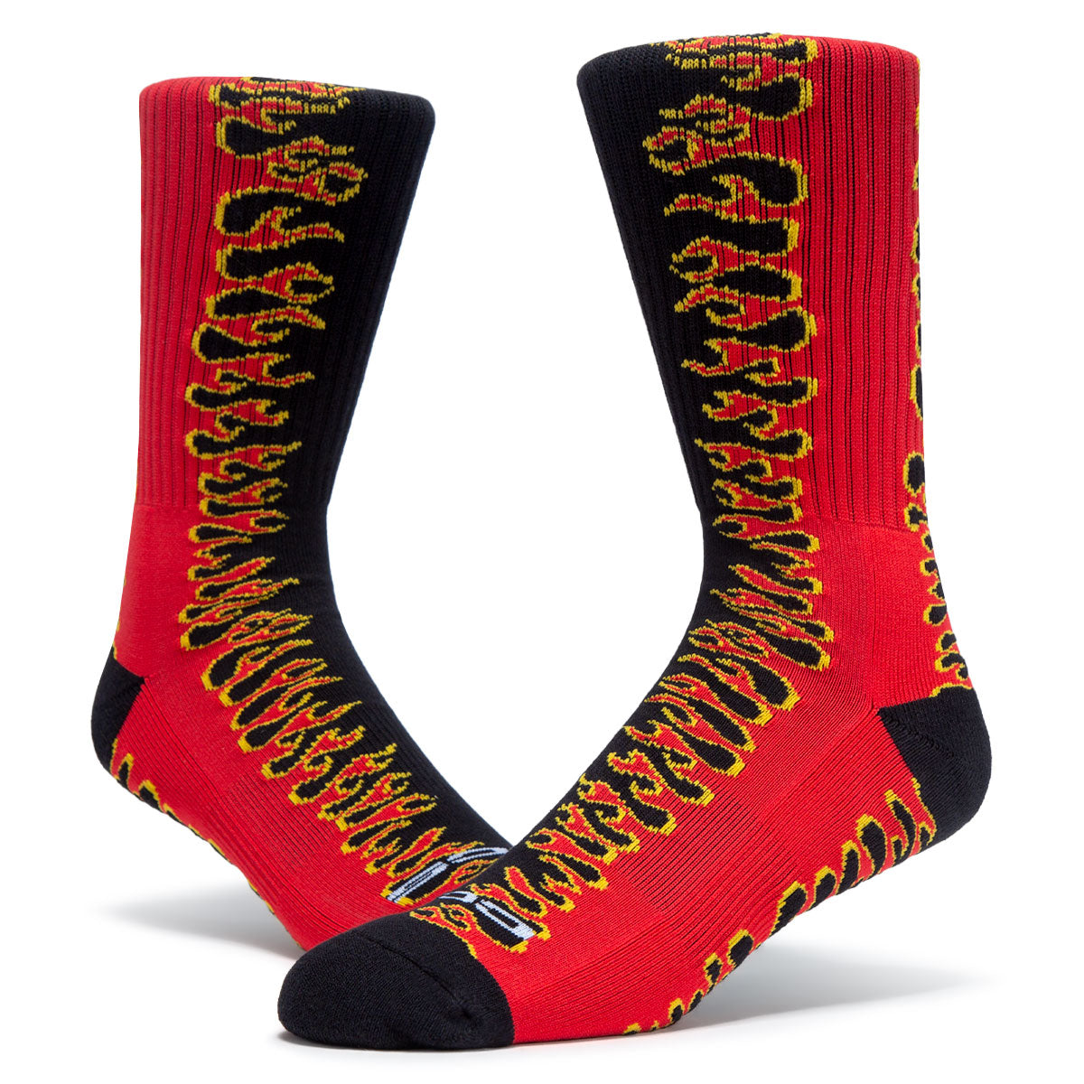 CCS Flames Socks - Black/Red image 3