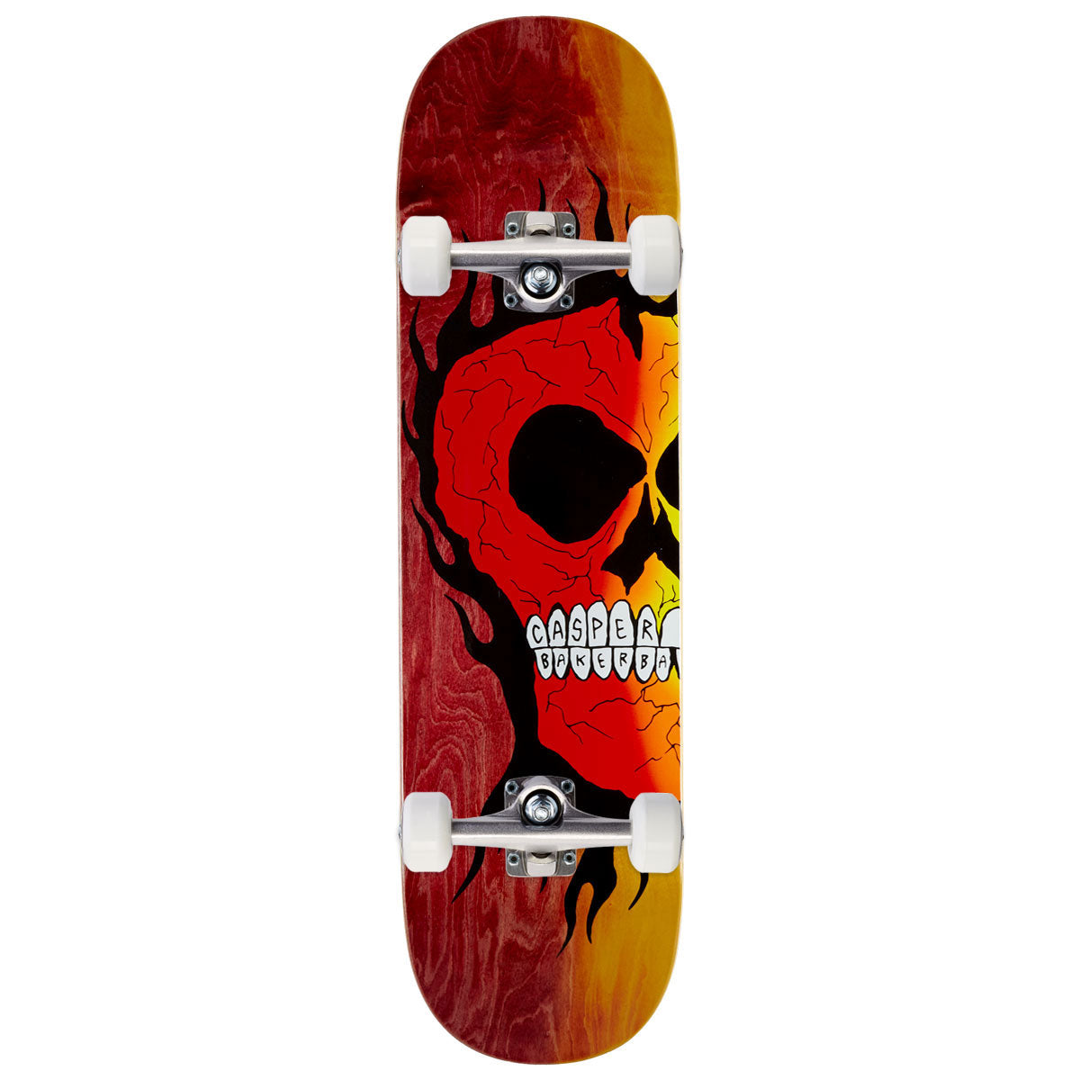 Baker Casper Brooker Rasta Skull B2 Skateboard Complete - 8.50