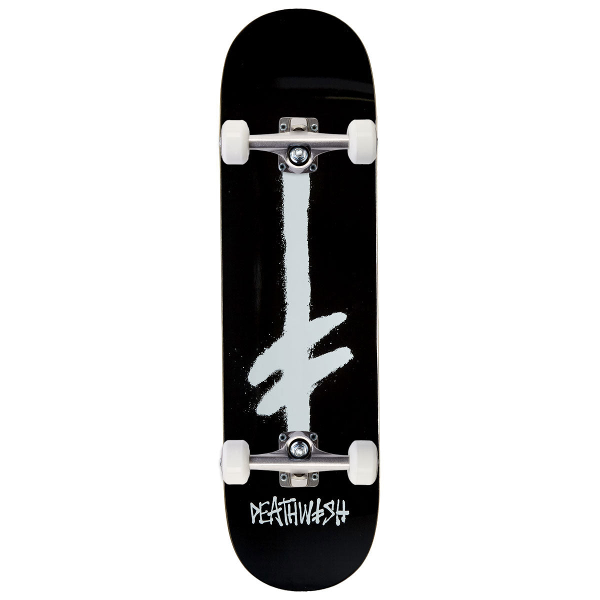 Deathwish Gang Spray Skateboard Complete - Black/White - 8.25