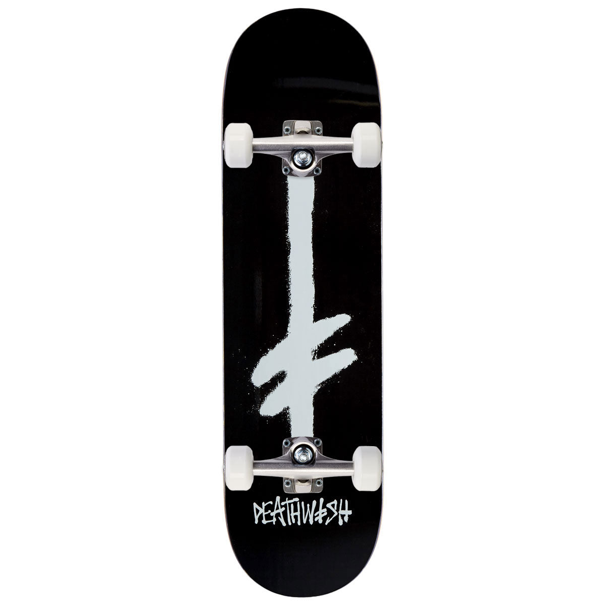 Deathwish Gang Spray Skateboard Complete - Black/White - 8.50