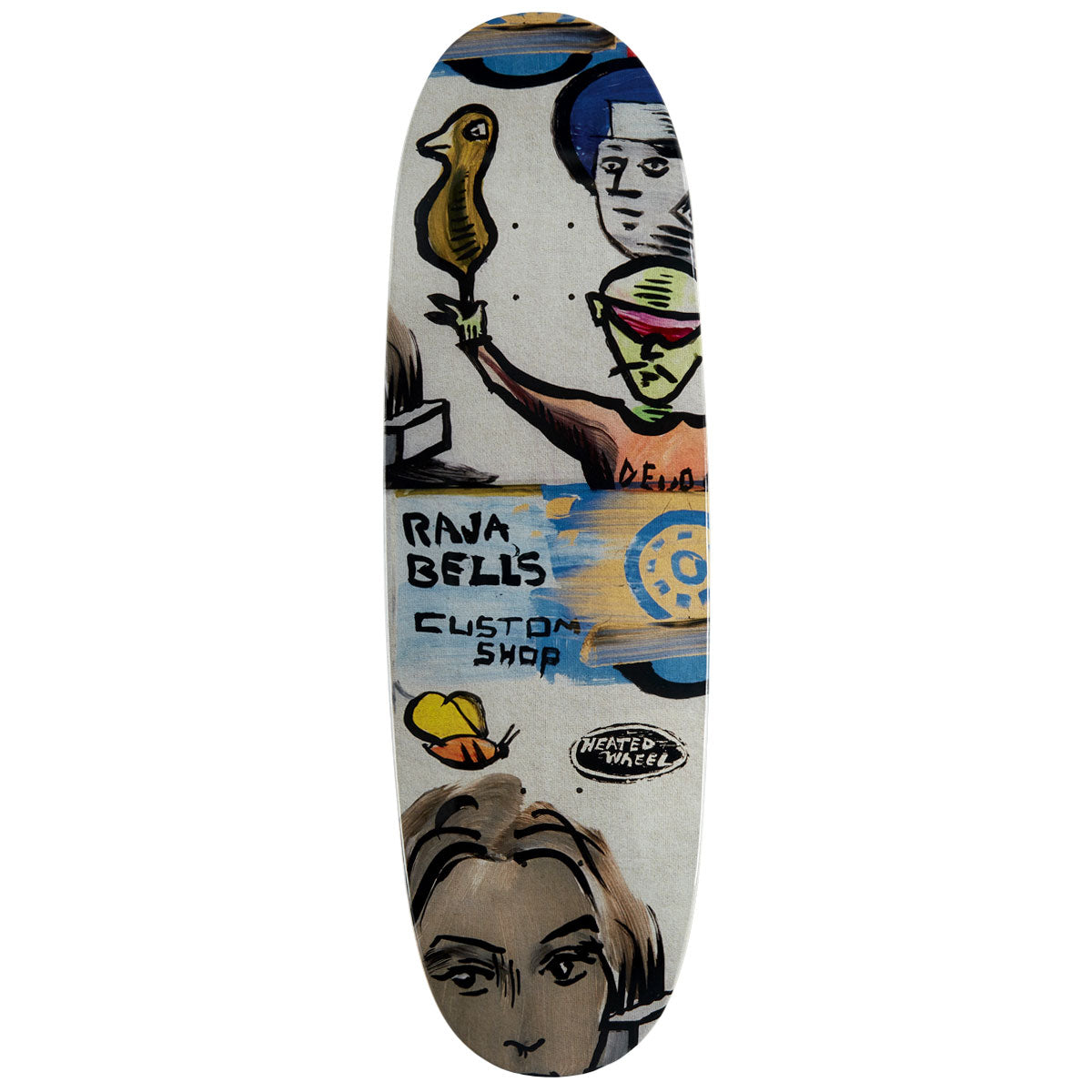 The Heated Wheel Raja Bell Egg Skateboard Deck - 9.60