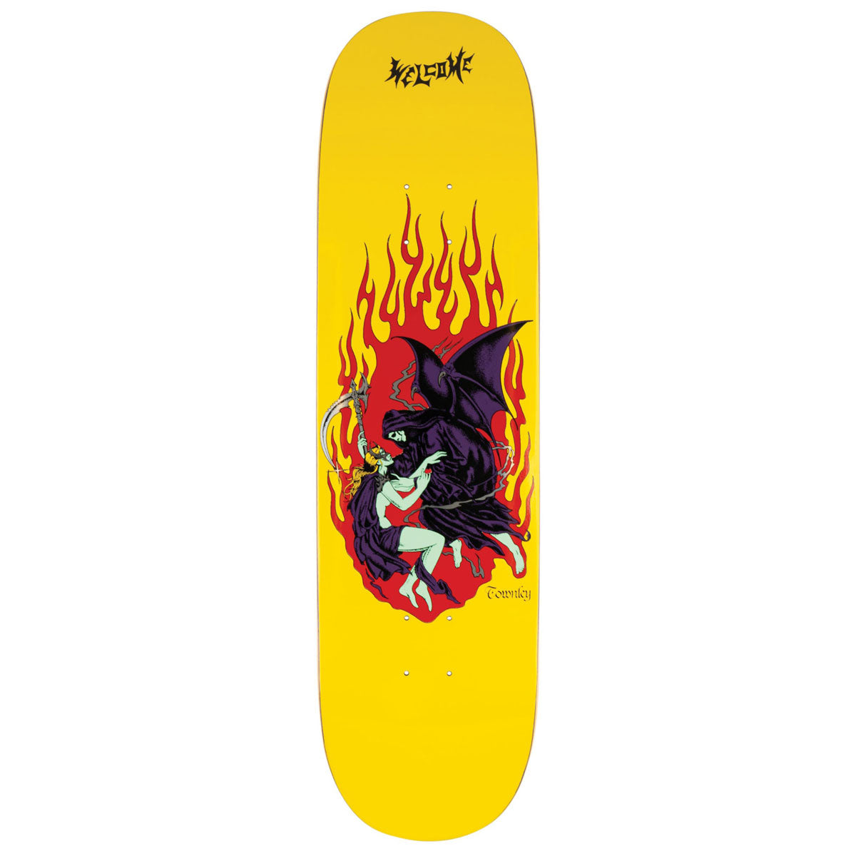 Welcome Evermore On Enenra Skateboard Deck - Yellow - 8.50