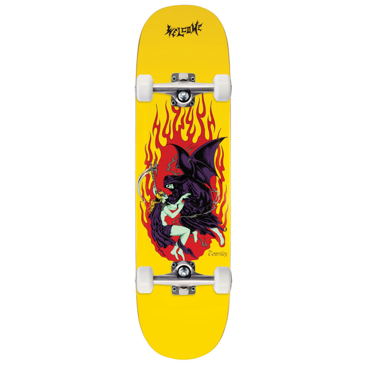 Welcome Evermore On Enenra Skateboard Complete - Yellow - 8.50