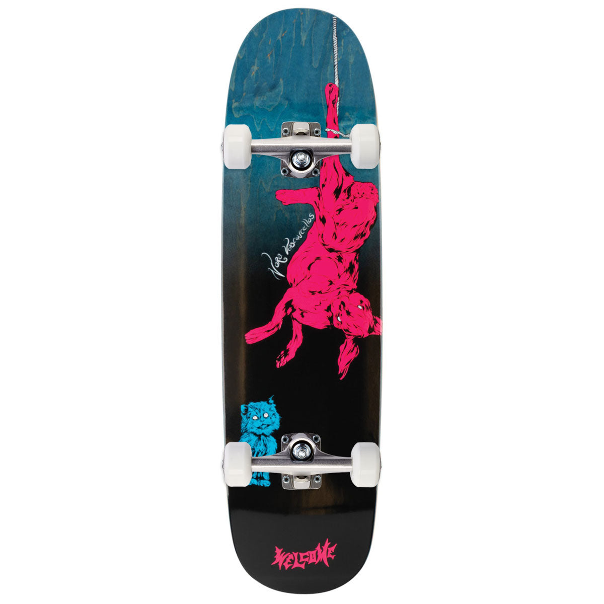 Welcome Fairy Tale On Sphynx Skateboard Complete - Black/Blue Stain - 8.80