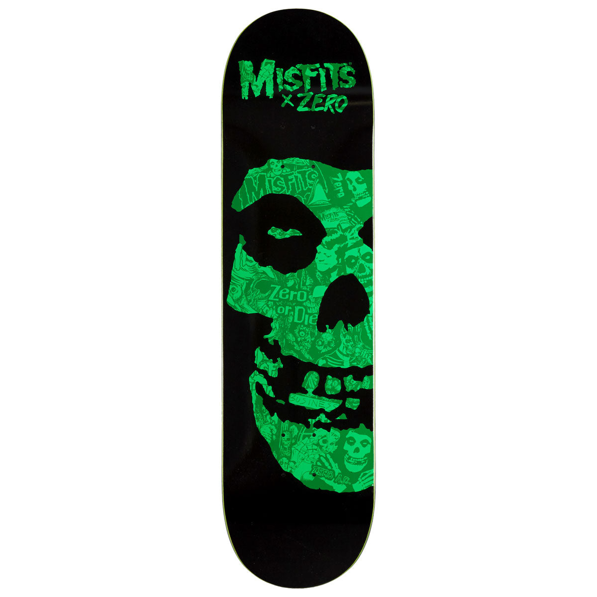 Zero x Misfits Fiend Collage Skateboard Deck - Green - 8.50
