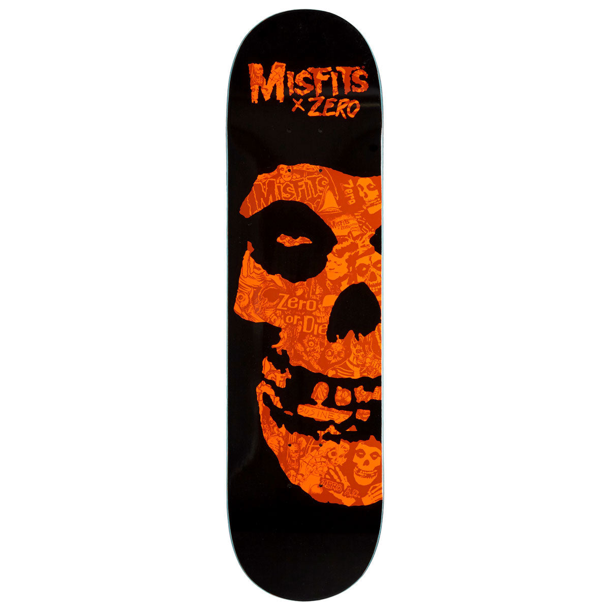 Zero x Misfits Fiend Collage Skateboard Deck - Orange - 8.25
