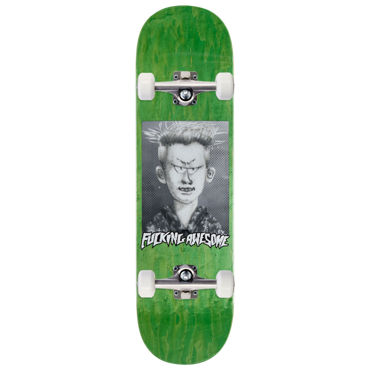 Fucking Awesome Ave Class Photo Painted By Sickid Skateboard Complete - 8.50