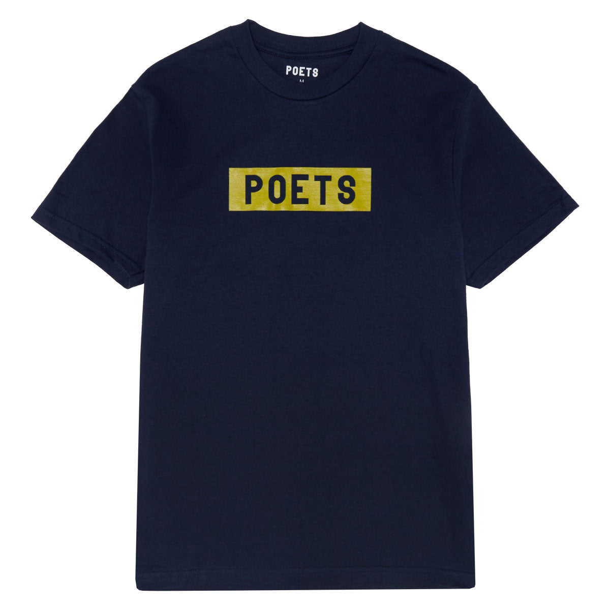 Poets OG Box Logo Screened T-Shirt - Navy image 1