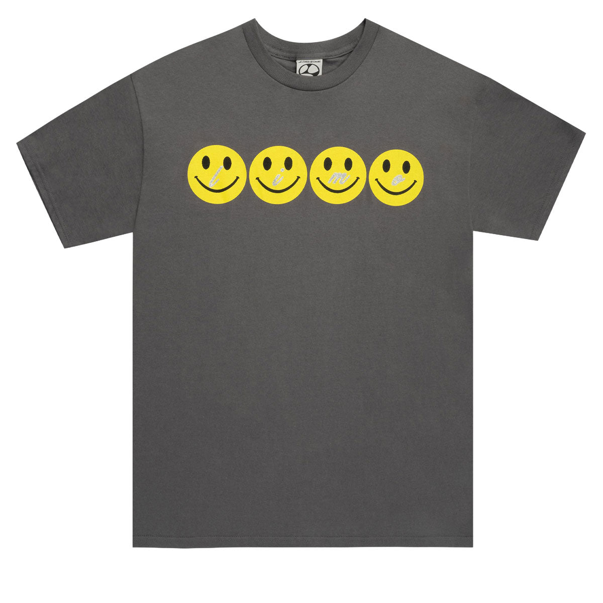 Limosine Glitter Smile T-Shirt - Charcoal image 1