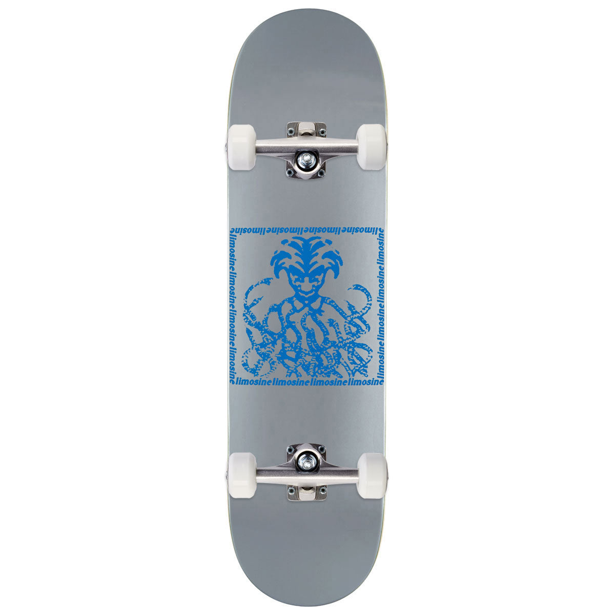 Limosine Snake Pit Skateboard Complete - Silver Blue - 9.00