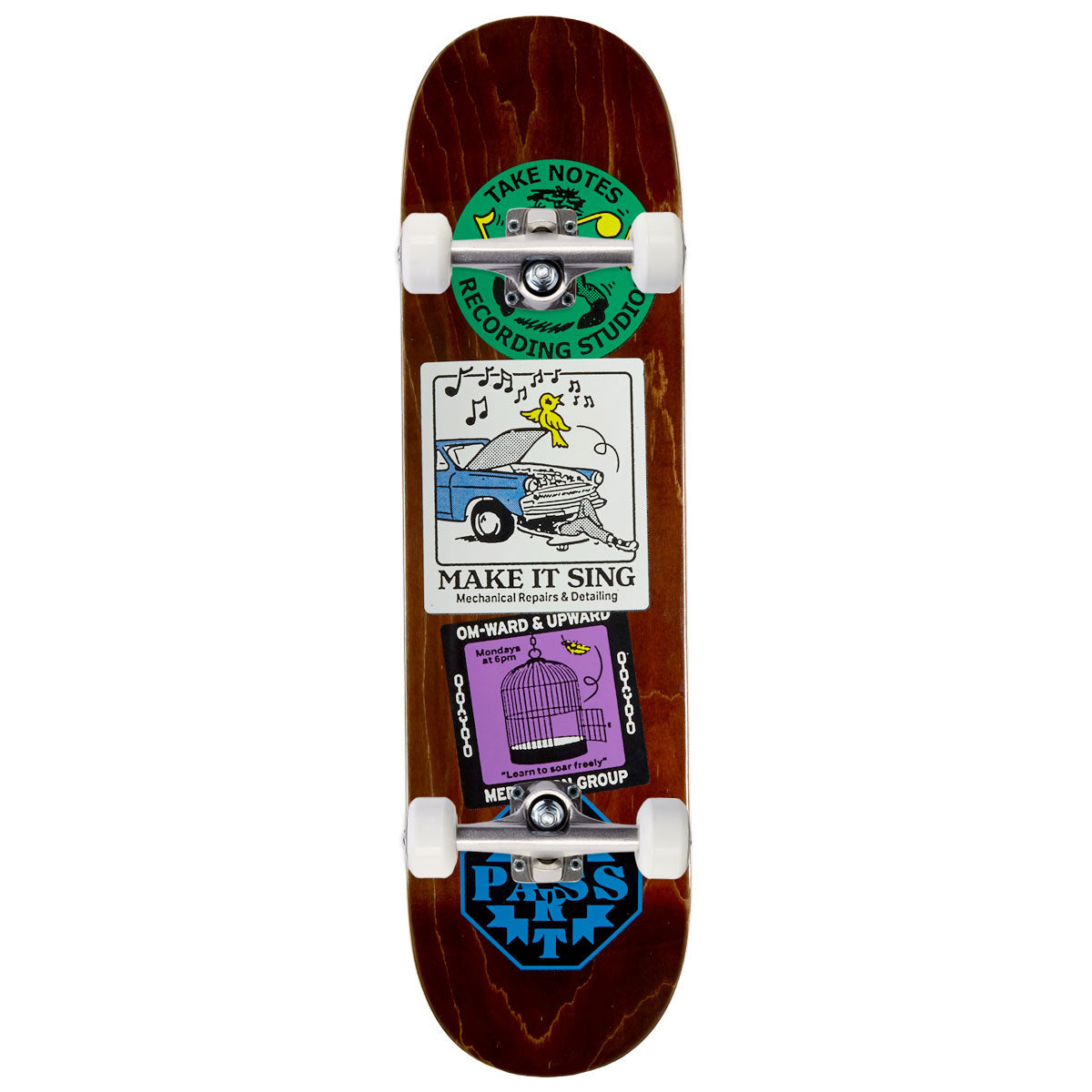 Passport Coaster Series Om-Ward And Upward Skateboard Complete - 8.375