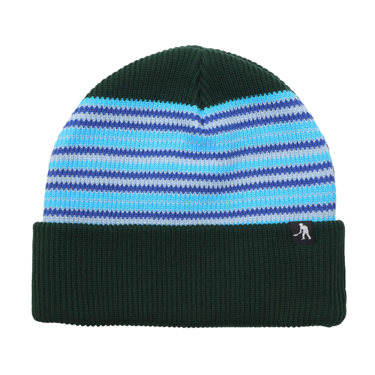 Passport Striped Organic Knit Beanie - Dark Jade image 1