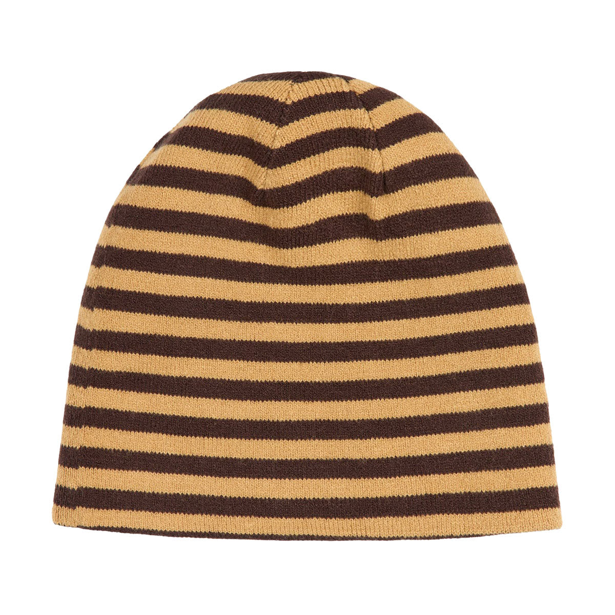 Bronze 56k Emo Stripe B Skully Beanie - Brown image 2