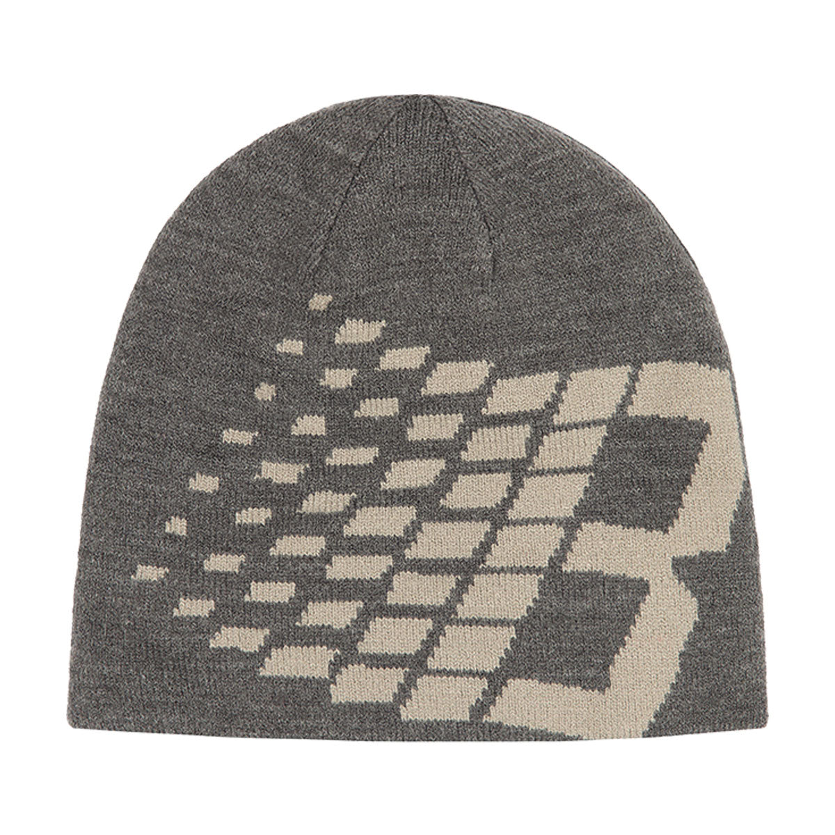Bronze 56k Emo Stripe B Skully Beanie - Grey image 1