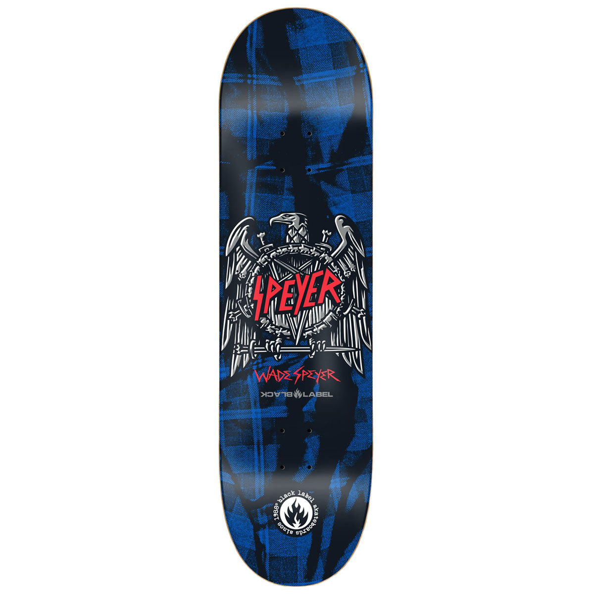 Black Label Wade Speyer Eagle Plaid Skateboard Deck - 8.75