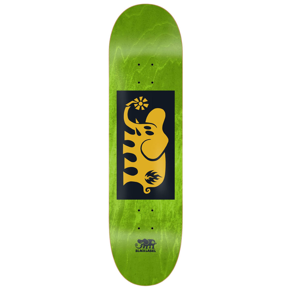 Black Label Elephant Block Skateboard Deck - Yellow - 8.50