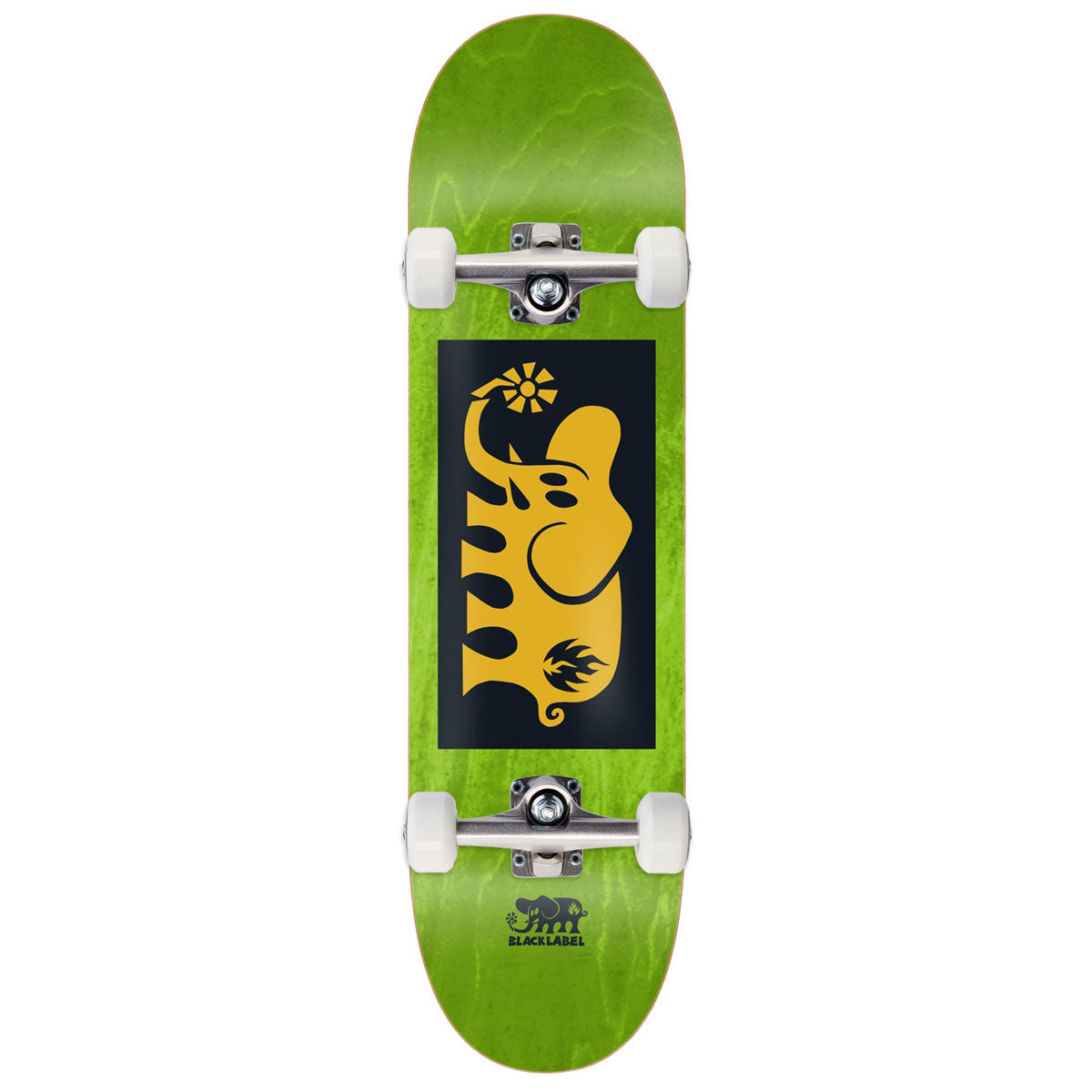 Black Label Elephant Block Skateboard Complete - Yellow - 9.00