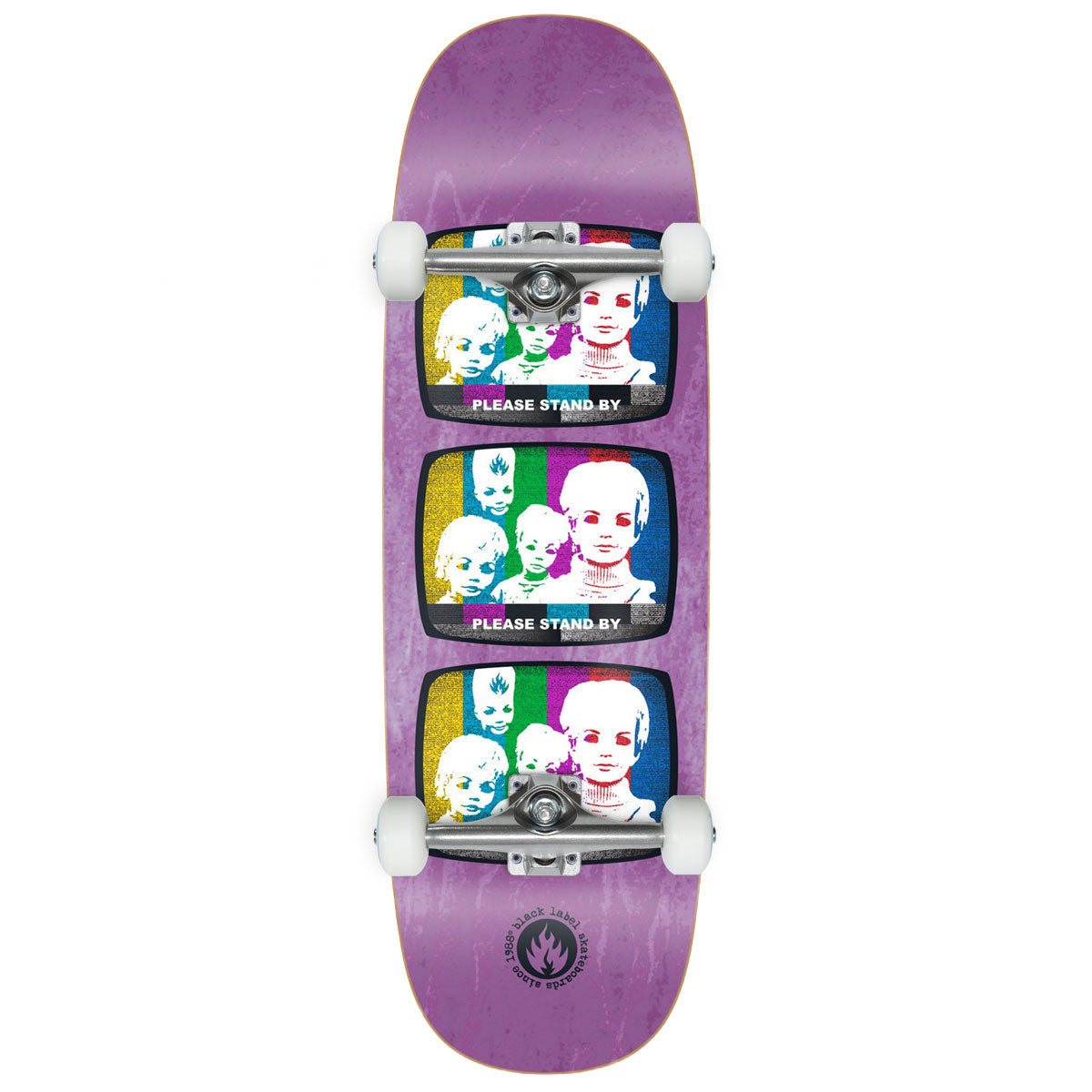 Black Label Stand By Jumbotron Shape Skateboard Complete - Assorted Stains - 10.00