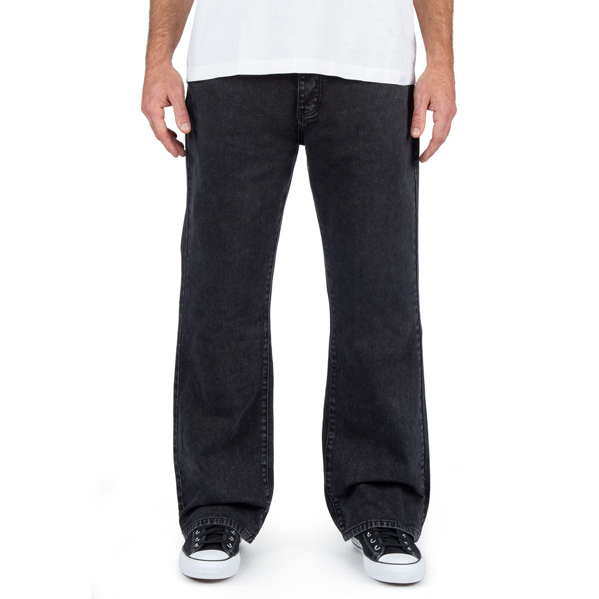 CCS Western Bootcut Denim Jeans - Acid Wash Black image 1