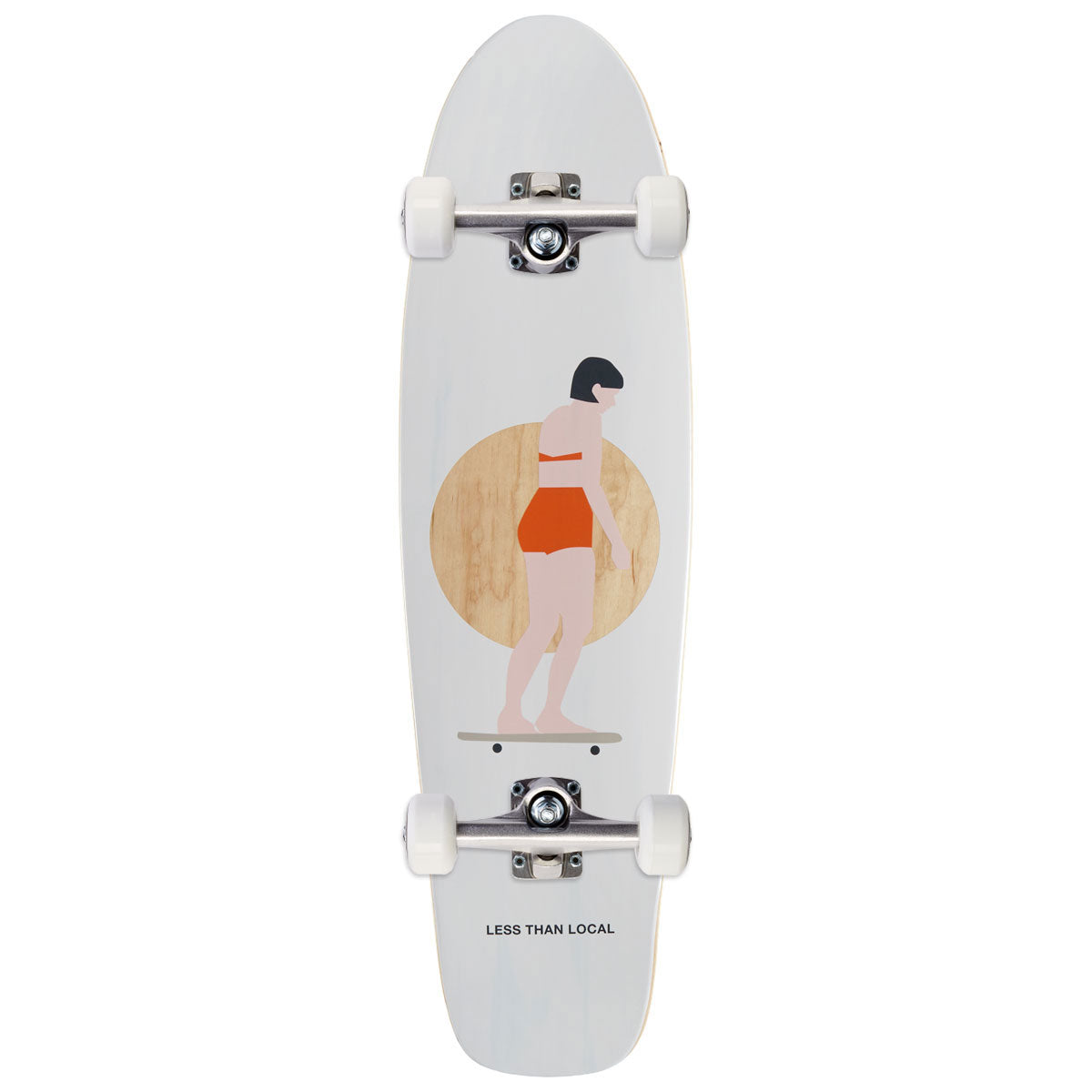 Less Than Local Chick Stick Z3 Shaped Cruiser Skateboard Complete - 8.00