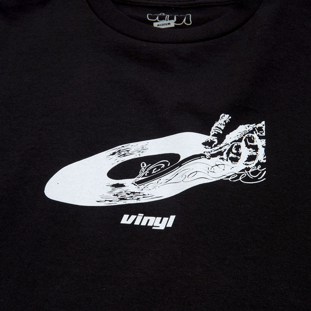 Vinyl Record T-Shirt - Black image 2