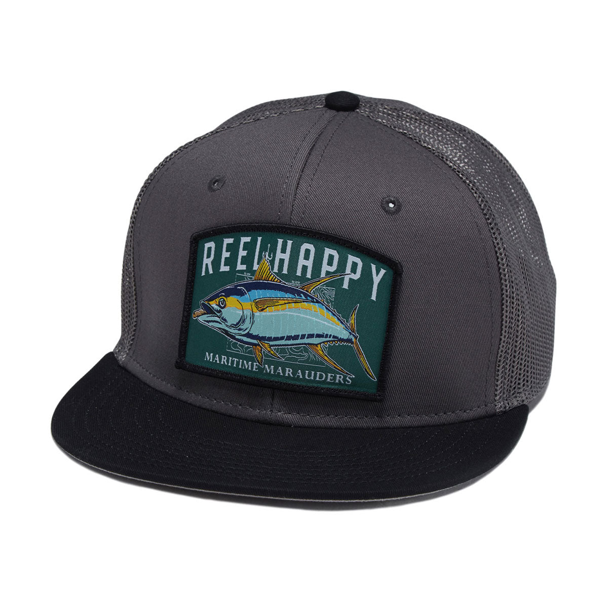 Reel Happy Tuna Grande Trucker Hat - Grey/Black image 1