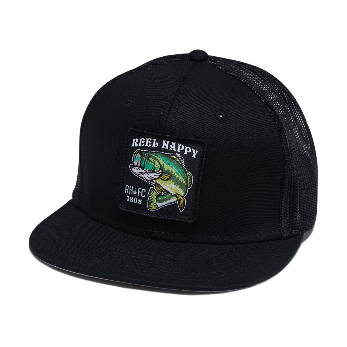 Reel Happy Large Marge Trucker Hat - Black image 1