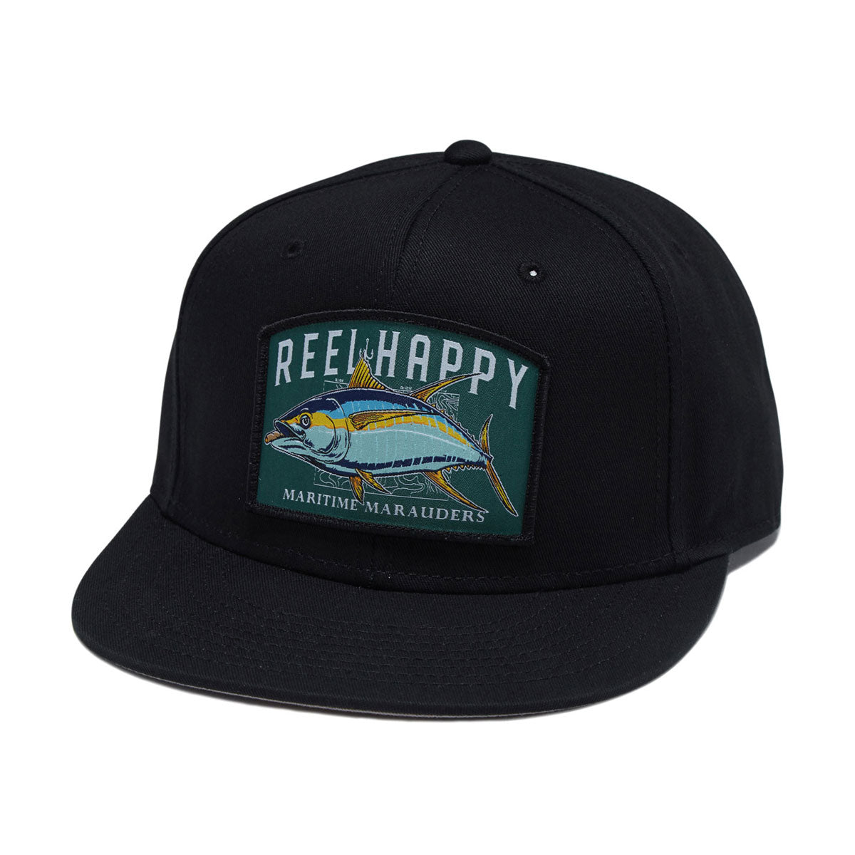 Reel Happy Tuna Grande Snapback Hat - Black image 1