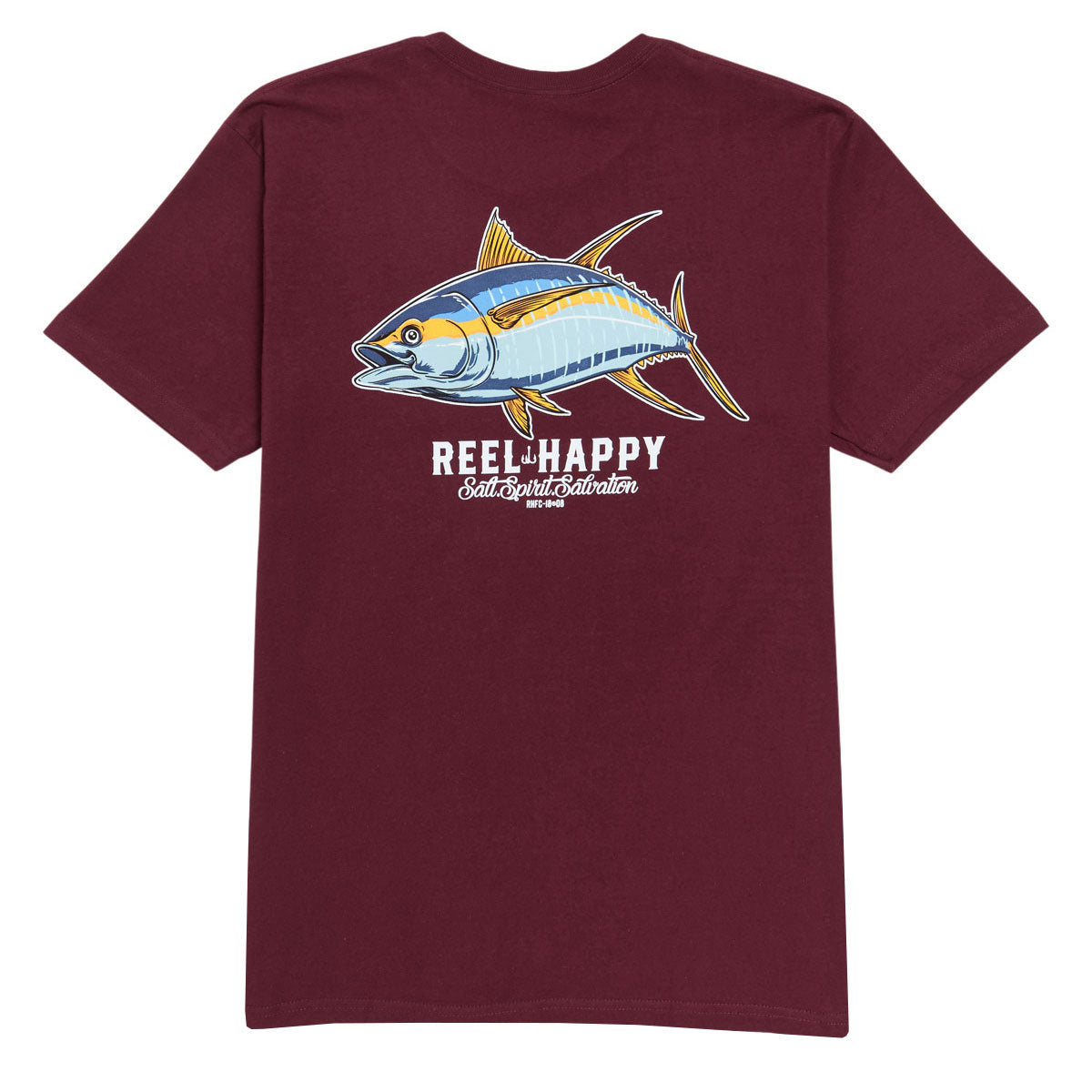 Reel Happy Tuna Grande T-Shirt - Burgundy image 1