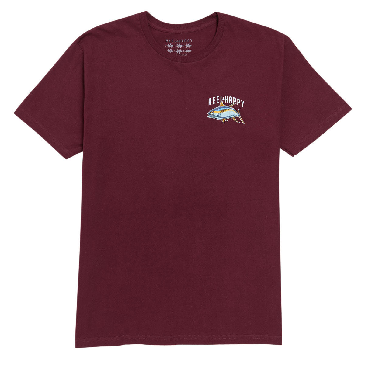 Reel Happy Tuna Grande T-Shirt - Burgundy image 2