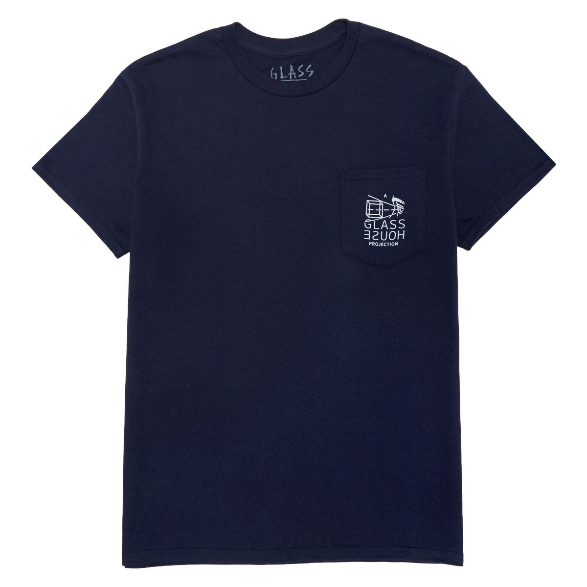 Glass House Projection Pocket T-Shirt - Navy image 1