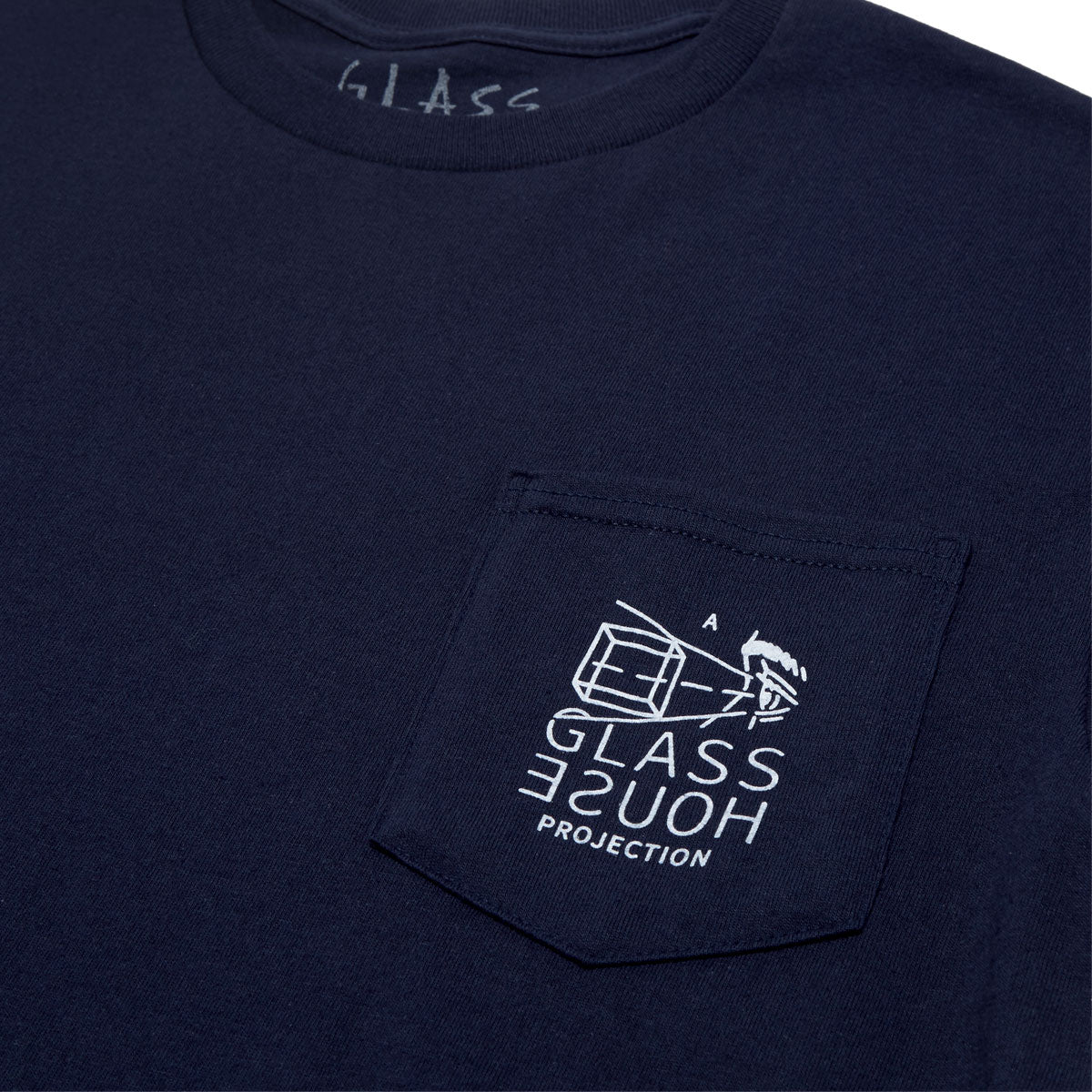 Glass House Projection Pocket T-Shirt - Navy image 2