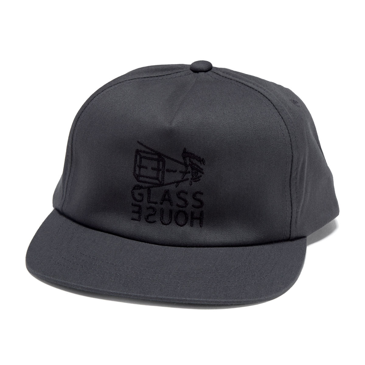 Glass House Projection Snapback Hat - Charcoal image 1