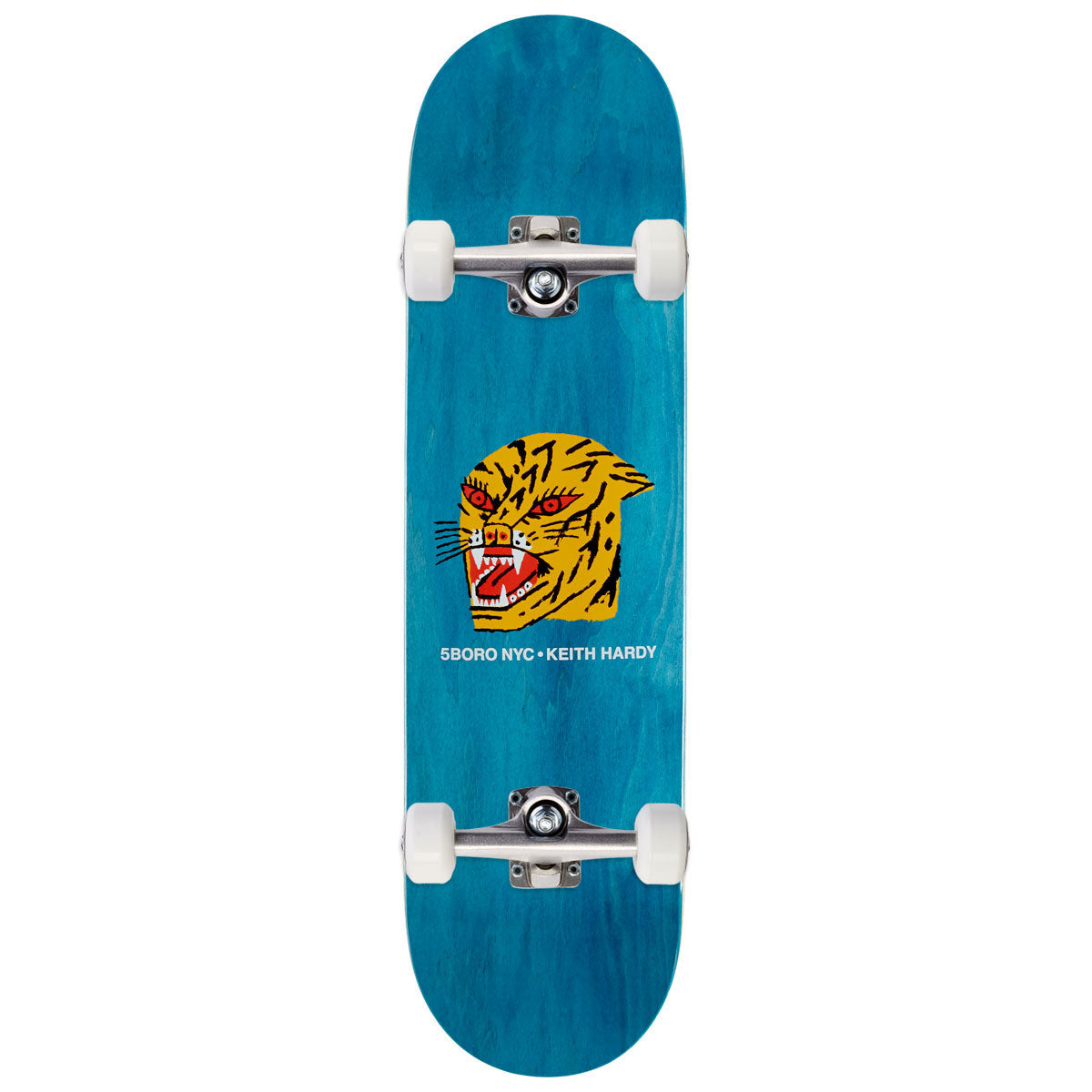 5Boro Keith Hardy Pro Skateboard Complete - Blue Stain - 8.25