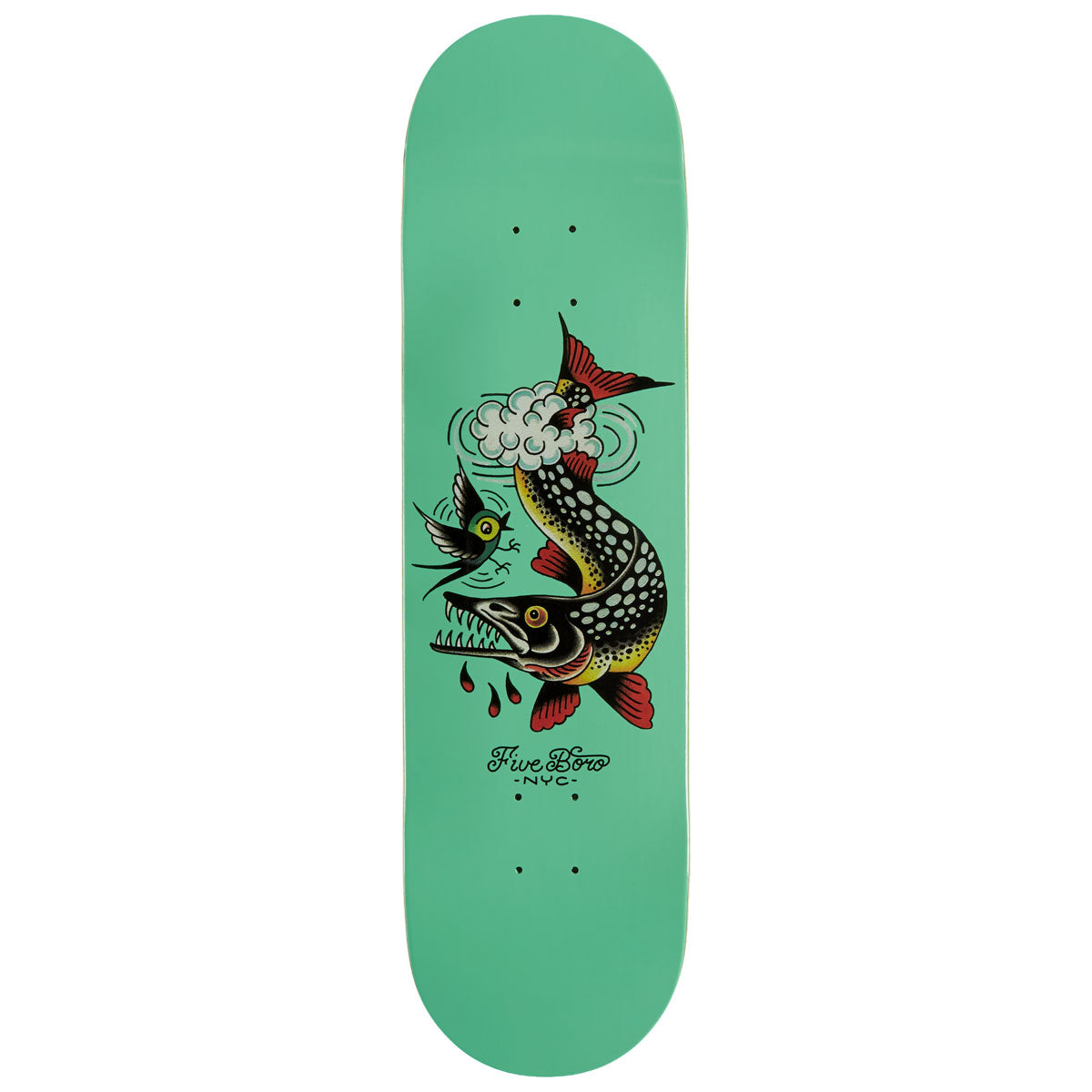 5Boro Fish Queens Pike Skateboard Deck - 8.375